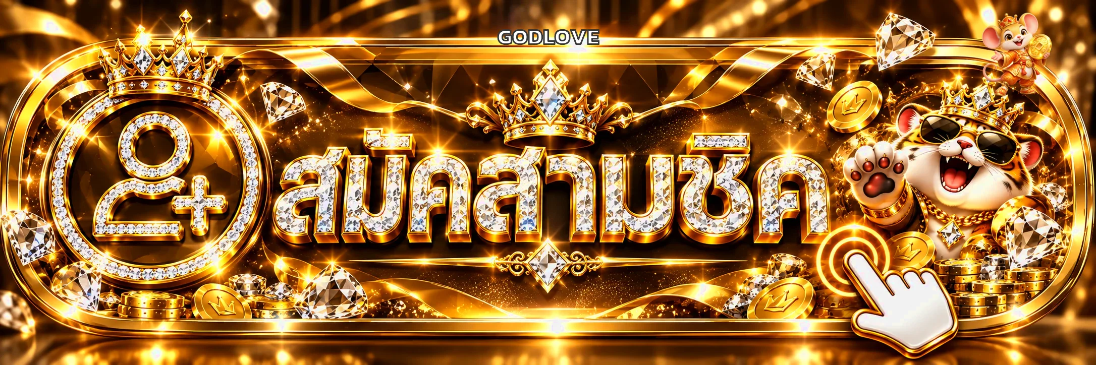 GODLOVE ทางเข้าและปุ่มสมัครสมาชิก